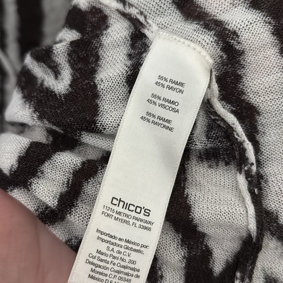 Woman’s Chicos Dolman Lightweight Semi Sheer Open Cardigan, Brown Size 0 Small - Picture 5 of 6